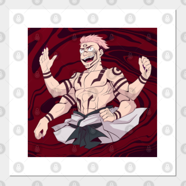 SUKUNA FOUR ARMS Jujutsu Kaisen Manga Posters and Art Prints